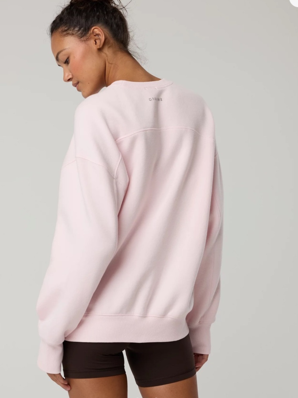 OFFLINE By Aerie Cloud Fleece Oversized Crewneck Sweatshirt - Pink Petal - Picture 2 of 14